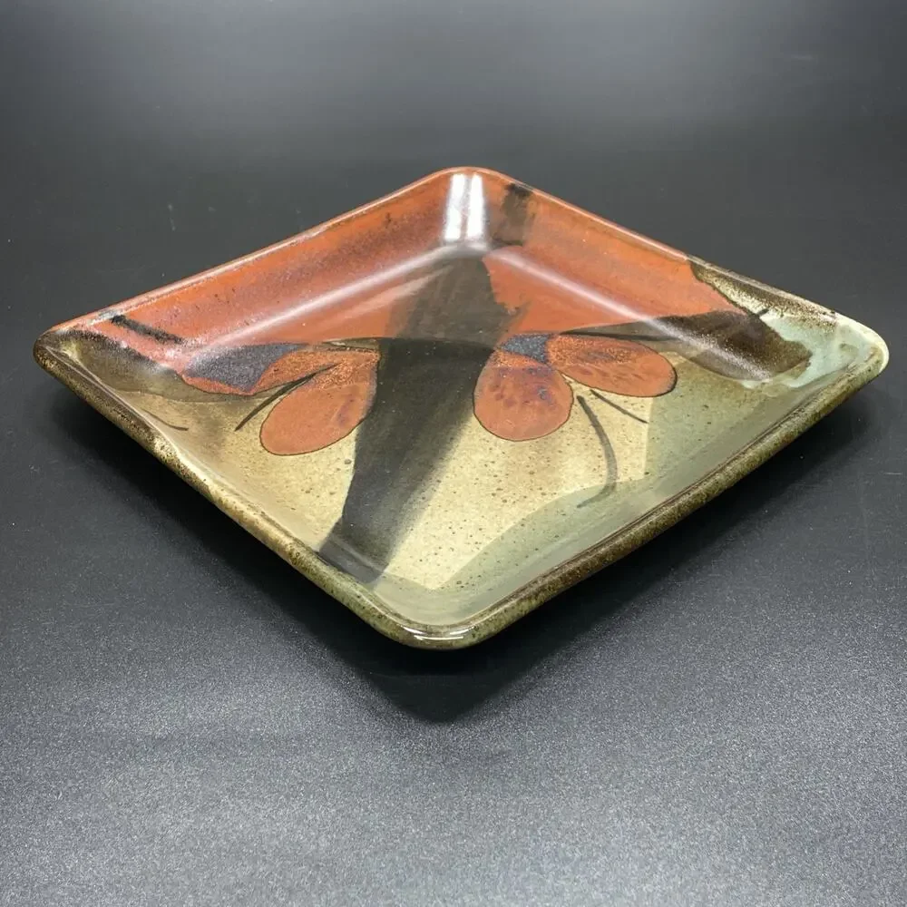 Vtg John Freimarck Studio Pottery Square 8